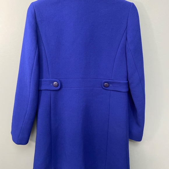 J crew Elegant Blue wool Women's Coat size 4 - Picture 10 of 14